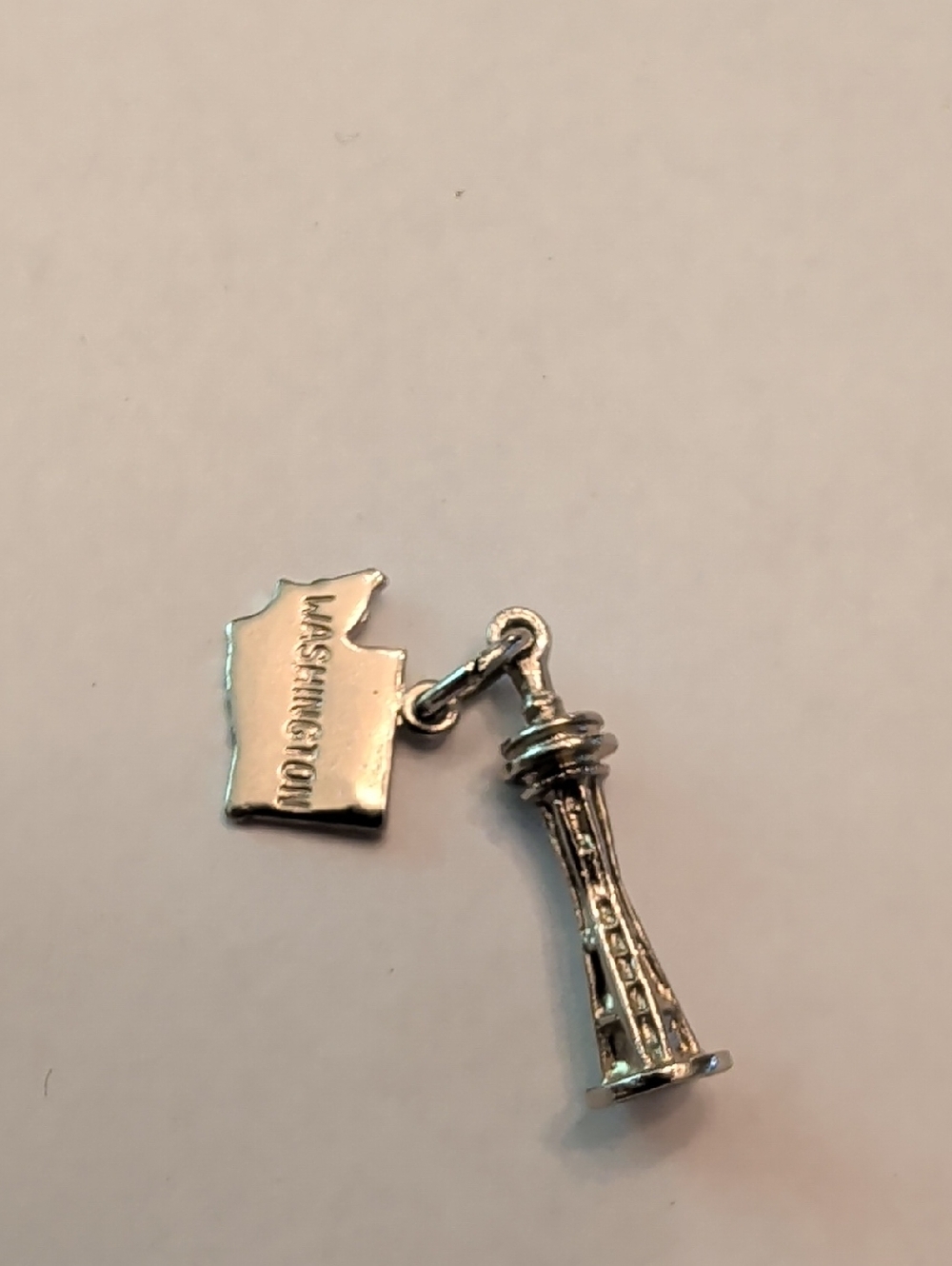 Washington State Charm Dangle - Silver Tone